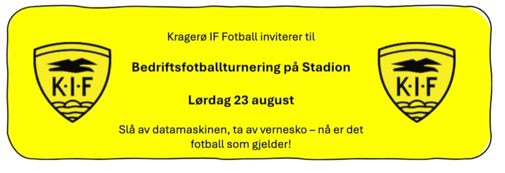 Bedriftsfotballturnering på Kragerø Stadion